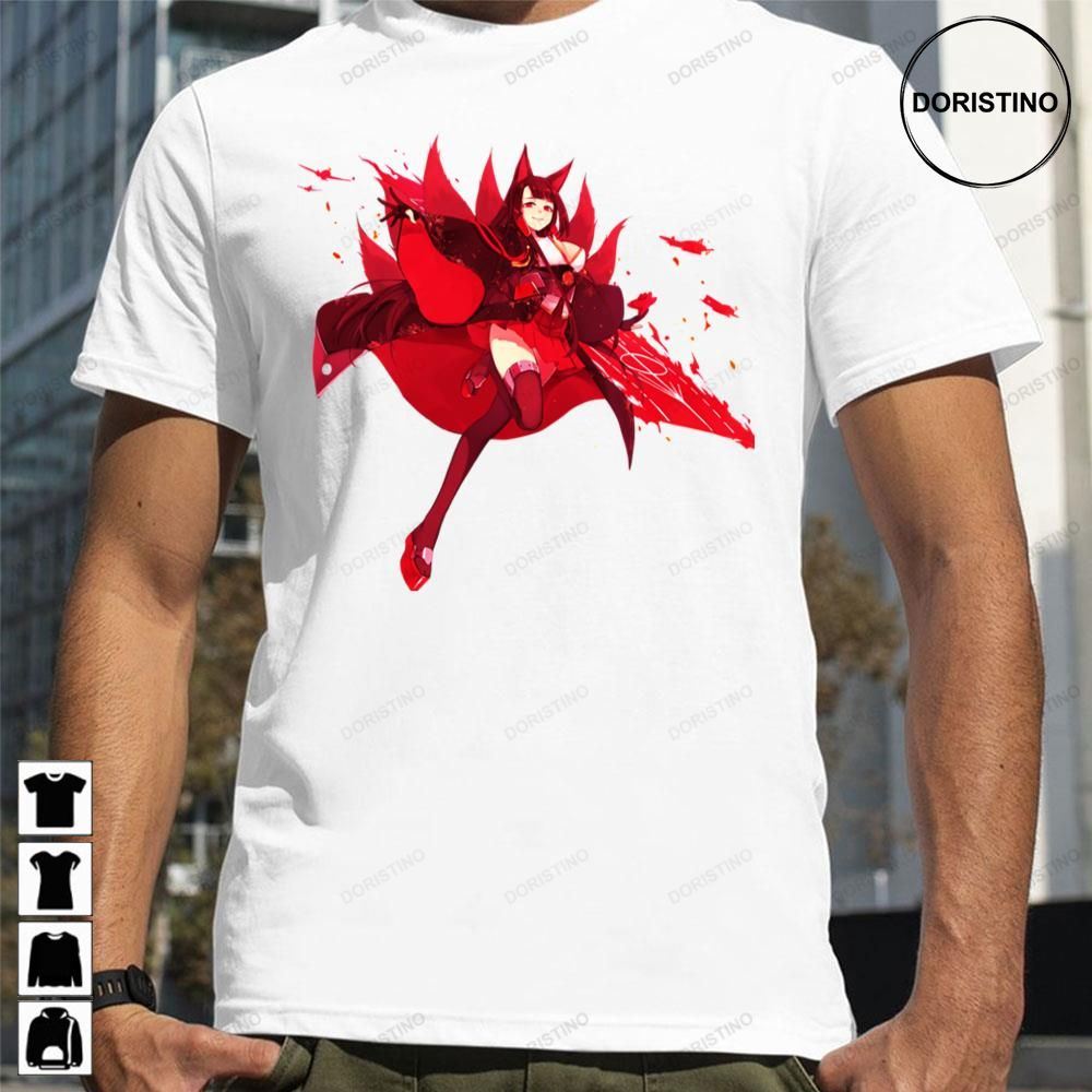 Red Art Akagi Azur Lane Limited Edition T-shirts